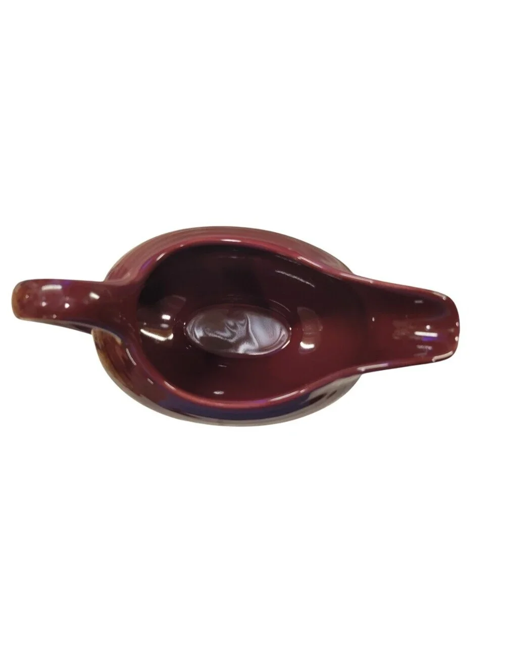 Fiesta Ware Claret Sauceboat Gravy Boat Burgundy Retired Color USA